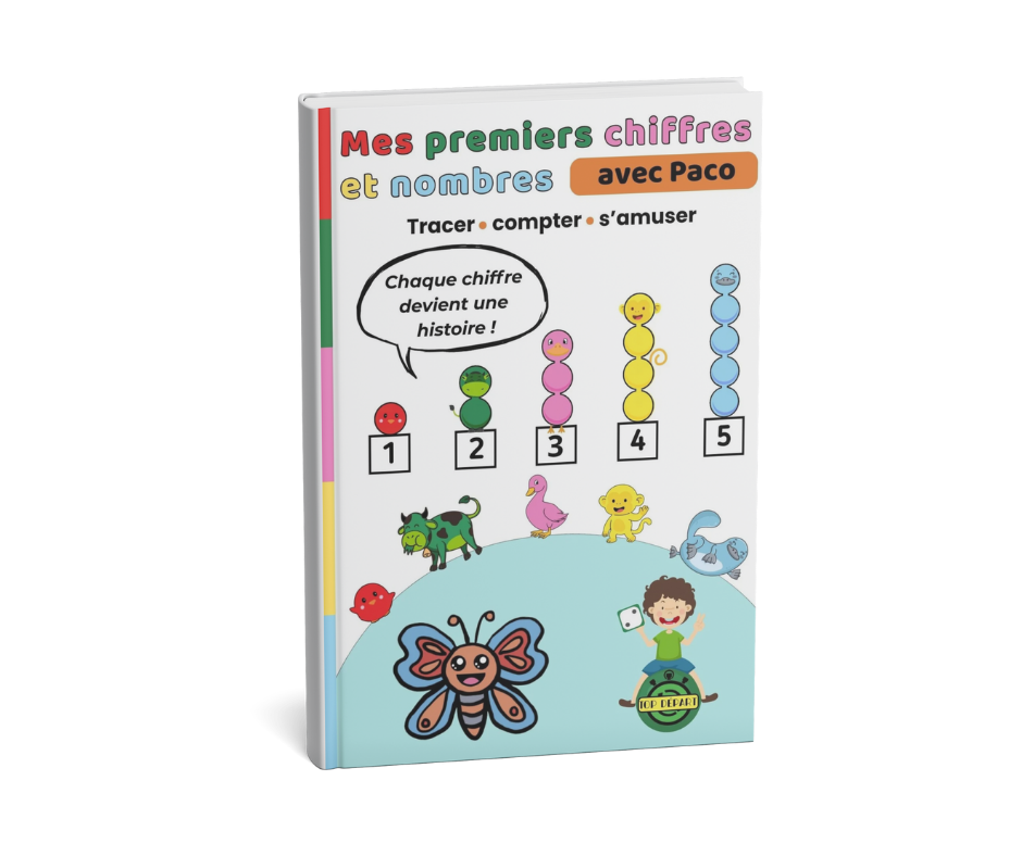 Couverture d'un fichier numérique pour apprendre les chiffres de 1 à 5 en maternelle