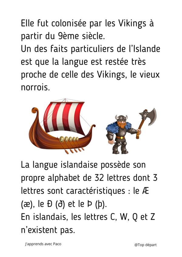 Activités maternelle à imprimer sur les vikings pour découvrir le continent Europe