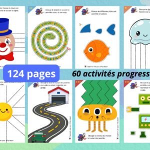 ✂️ Cahier de découpage maternelle PS MS GS – +100 pages, 60 activités progressives à imprimer