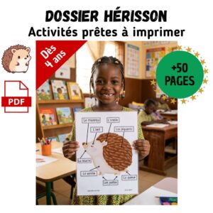 Dossier Hérisson : +50 pages d’activités pédagogiques (GS, CP, CE1) à imprimer