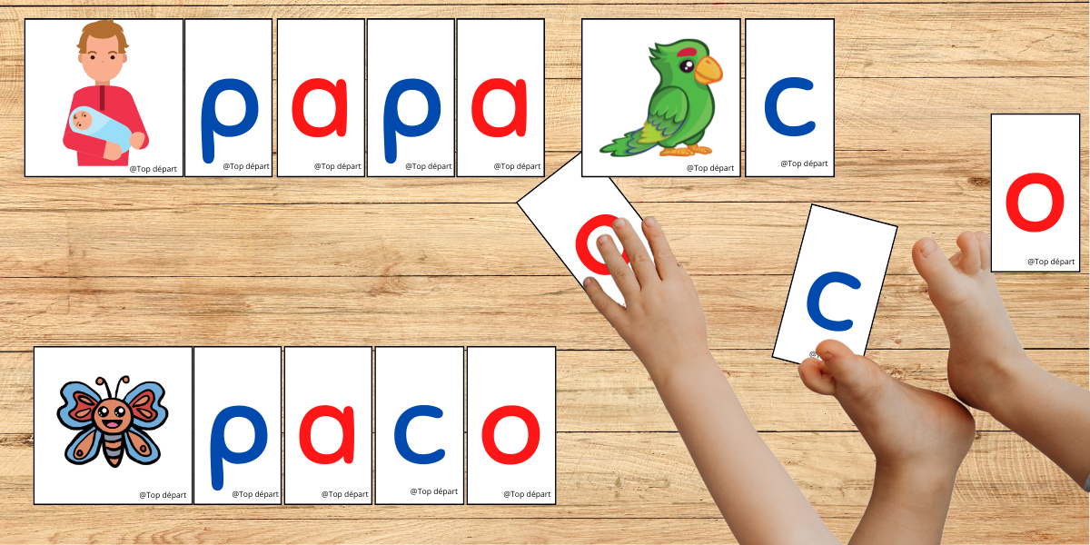 enfant qui joue avec des lettres mobiles issues d'une méthode de lecture multisensorielle