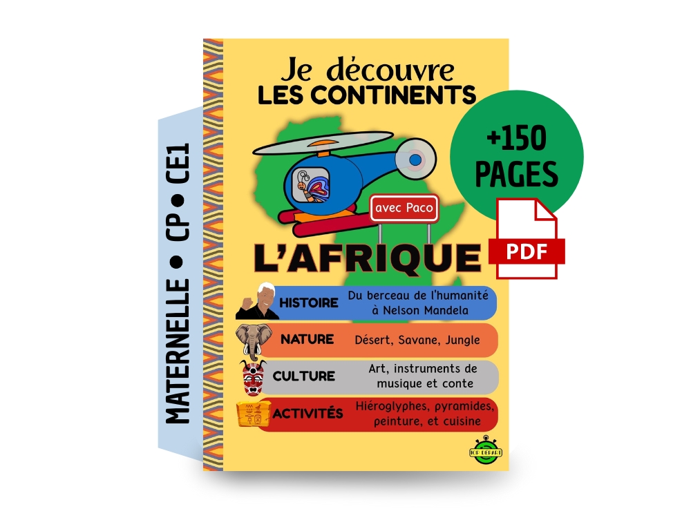 Couverture du fichier PDF Je découvre l'Afrique avec Paco pour Maternelle CP CE1.