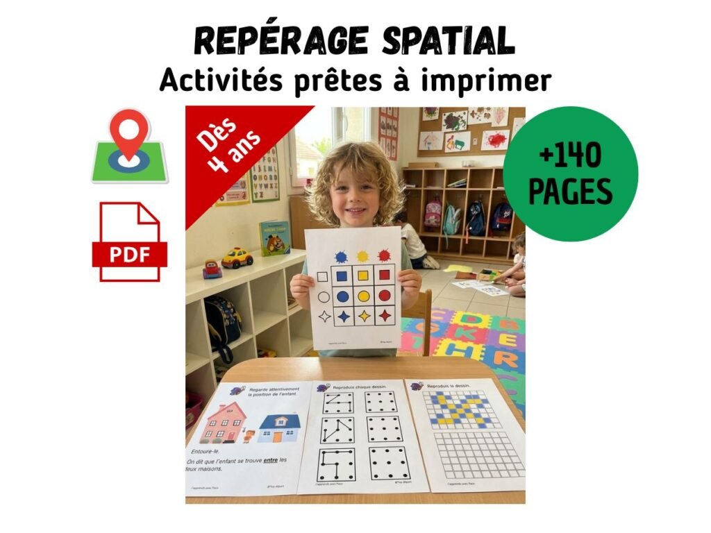 Repérage Spatial & Topologie Maternelle (MS/GS/CP) – 145 fiches