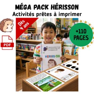 Cycle de vie du Hérisson : Pack Pédagogique (GS-CP-CE1) | 119 Pages PDF