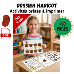 Dossier Haricot : +50 pages d’activités pédagogiques (GS, CP, CE1) à imprimer