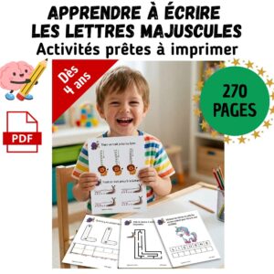 Écrire les Lettres Majuscules avec Paco – Fiches Alphabet Maternelle (GS) & CP