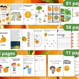 Cycle de vie de l&rsquo;Orange : Pack Pédagogique (GS-CP-CE1) | +160 Pages PDF