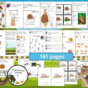 Cycle de vie de l&rsquo;Escargot : Pack Pédagogique (GS-CP-CE1) | 160 Pages PDF