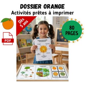 Dossier Orange : +80 pages d’activités pédagogiques (GS, CP, CE1) à imprimer