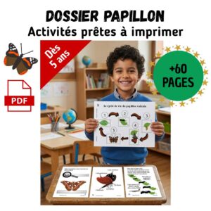 Dossier Papillon : +60 pages d’activités pédagogiques (GS, CP, CE1) à imprimer