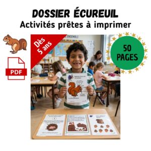 Dossier Écureuil : 50 pages d’activités pédagogiques (GS, CP, CE1) à imprimer