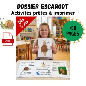 Dossier l’Escargot : +50 pages d’activités pédagogiques (GS, CP, CE1) à imprimer
