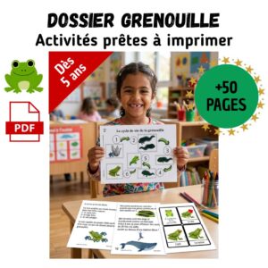 Dossier Grenouille : +50 pages d’activités pédagogiques (GS, CP, CE1) à imprimer