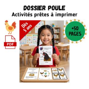 Dossier Poule : +50 pages d’activités pédagogiques (GS, CP, CE1) à imprimer