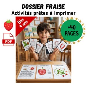 Dossier Fraise : +40 pages d’activités pédagogiques (GS, CP, CE1) à imprimer