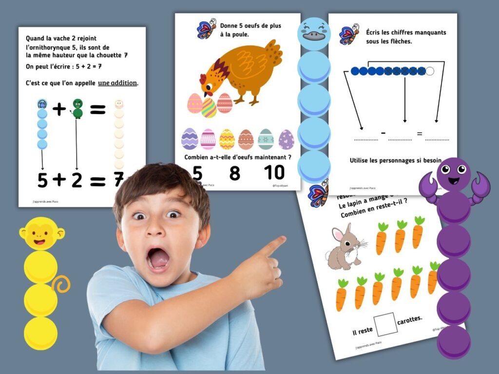 Calcul Maternelle GS CP : Additions & Soustractions (PDF) | Paco