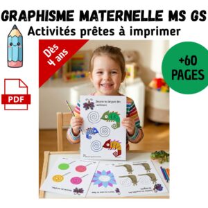 Graphisme Maternelle MS GS : 60+ Fiches de Motricité Fine avec Paco