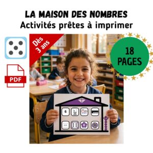 Jeu Éducatif “La Maison des Nombres” 1 à 10 – Atelier de Manipulation à Imprimer