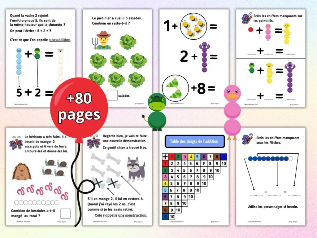 Calcul Maternelle GS CP : Additions & Soustractions (PDF) | Paco
