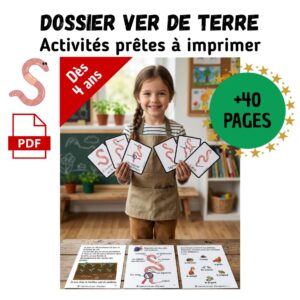 Dossier Ver de Terre : +40 pages d’activités pédagogiques (GS, CP, CE1) à imprimer