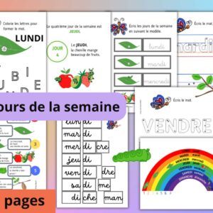 J’apprends les Jours de la Semaine avec Paco : Fichier Maternelle (PS – MS)