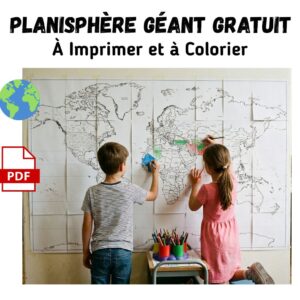 Planisphère Vierge Géant à Imprimer (Format Mural 140 x 100 cm)