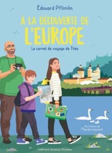 Famille en voyage sur la couverture du livre À la découverte de l'Europe