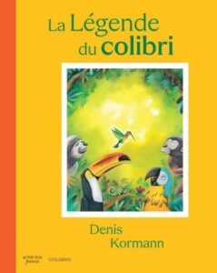Illustration d'un colibri coloré sur la couverture du livre