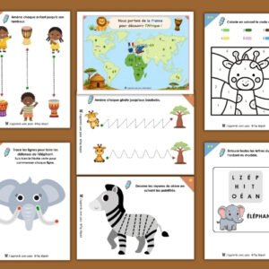 Activités Afrique maternelle (PS, MS) à imprimer – Dossier pédagogique PDF de plus de 120 pages