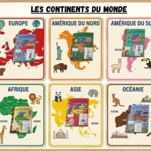 🌍 Pack Complet « Tour du Monde » – Les 6 Continents