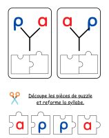 fiche activité sur les syllabes pa et ap